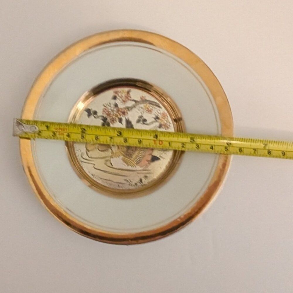 Vintage "The Art of Chokin" 24Kt.Gold Edge Decorative Plate with Birds - Picture 4 of 4